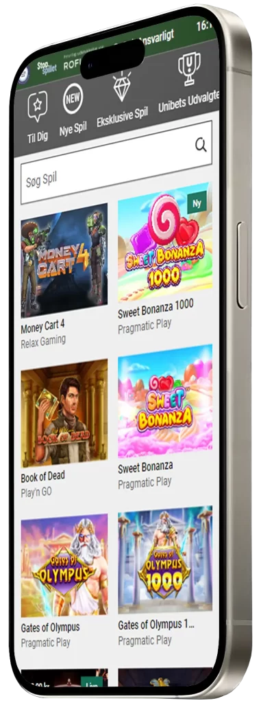 Kasinospil på Unibet mobil